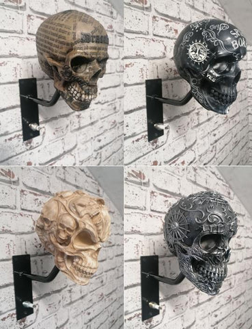 Premium detailed skull helmet and jacket holders
